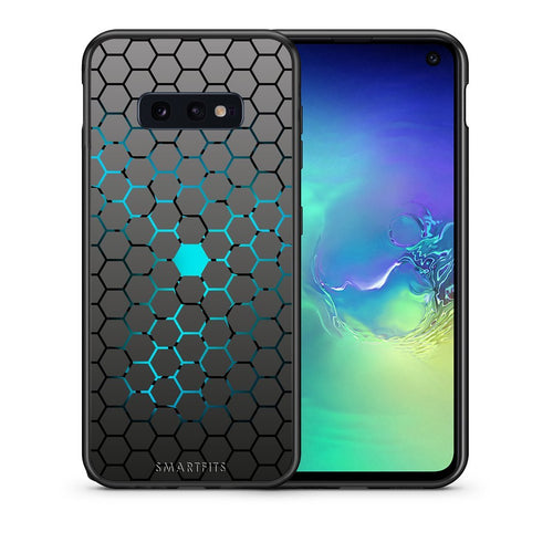 Θήκη Samsung S10e Hexagonal Geometric από τη Smartfits με σχέδιο στο πίσω μέρος και μαύρο περίβλημα | Samsung S10e Hexagonal Geometric case with colorful back and black bezels