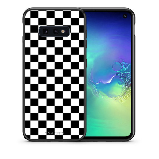 Θήκη Samsung S10e Squares Geometric από τη Smartfits με σχέδιο στο πίσω μέρος και μαύρο περίβλημα | Samsung S10e Squares Geometric case with colorful back and black bezels