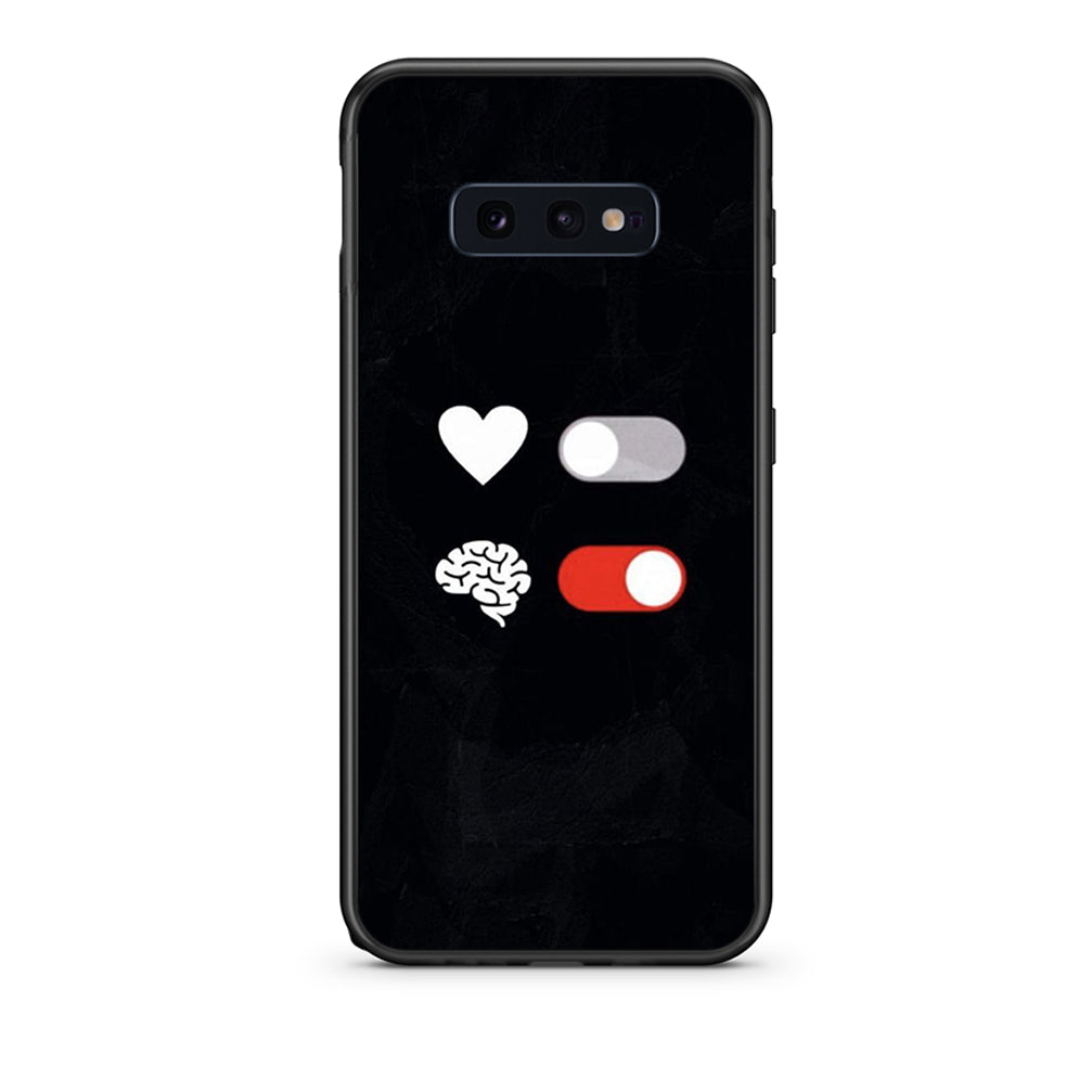 samsung s10e Heart Vs Brain Θήκη Αγίου Βαλεντίνου από τη Smartfits με σχέδιο στο πίσω μέρος και μαύρο περίβλημα | Smartphone case with colorful back and black bezels by Smartfits