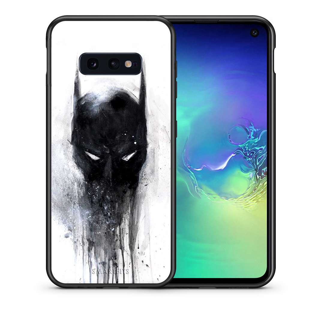 Θήκη Samsung S10e Paint Bat Hero από τη Smartfits με σχέδιο στο πίσω μέρος και μαύρο περίβλημα | Samsung S10e Paint Bat Hero case with colorful back and black bezels