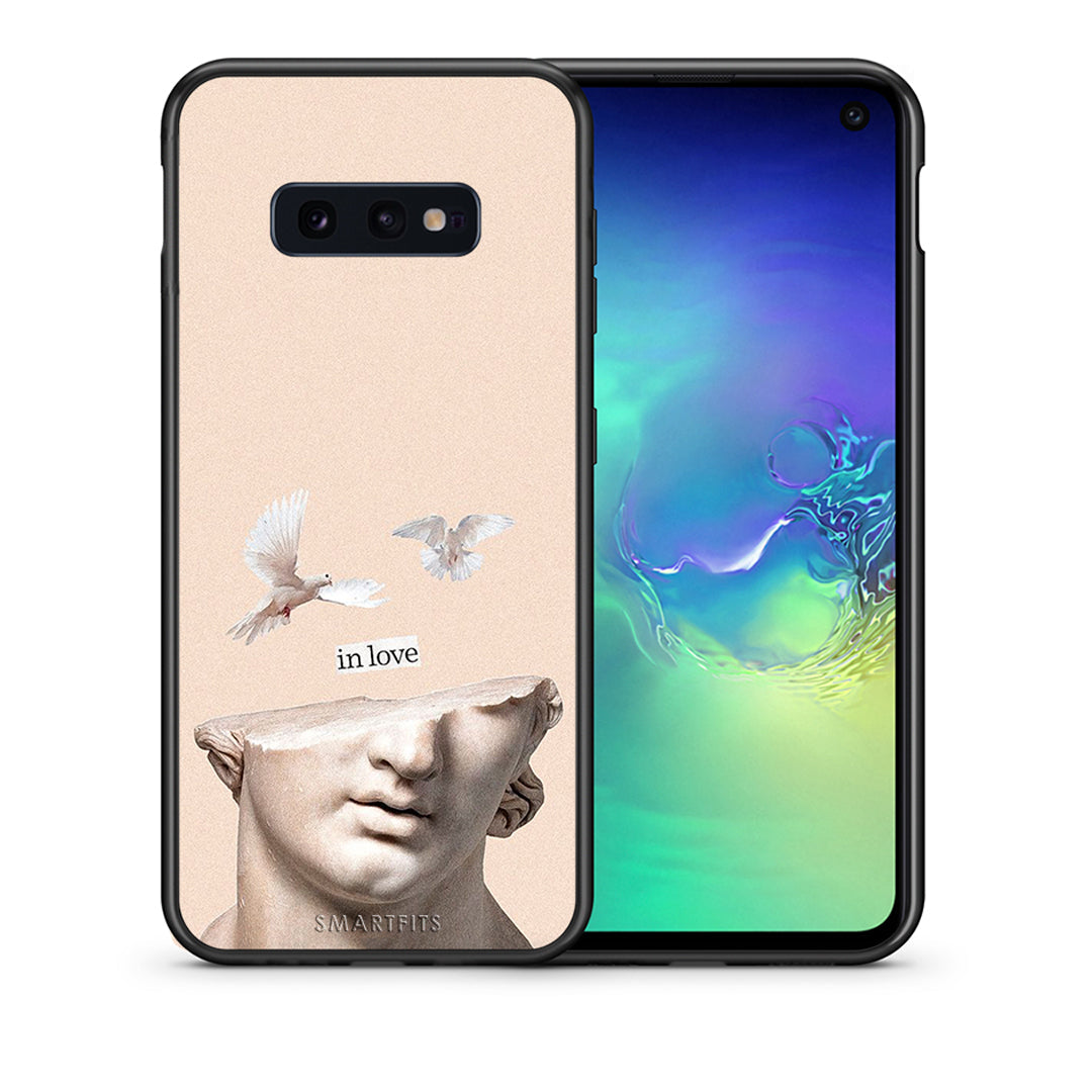 Θήκη Samsung S10e In Love από τη Smartfits με σχέδιο στο πίσω μέρος και μαύρο περίβλημα | Samsung S10e In Love case with colorful back and black bezels