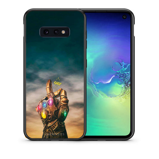 Θήκη Samsung S10e Infinity Snap από τη Smartfits με σχέδιο στο πίσω μέρος και μαύρο περίβλημα | Samsung S10e Infinity Snap case with colorful back and black bezels