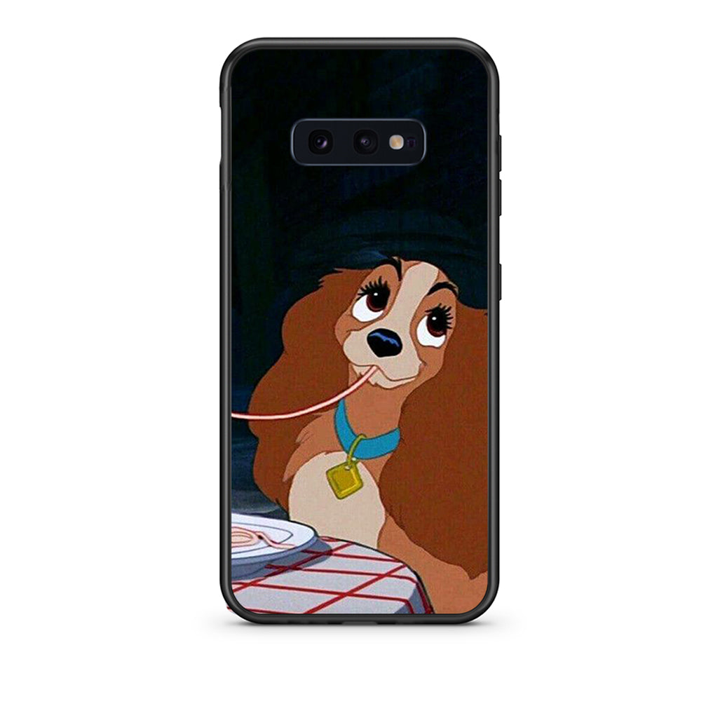 samsung s10e Lady And Tramp 2 Θήκη Αγίου Βαλεντίνου από τη Smartfits με σχέδιο στο πίσω μέρος και μαύρο περίβλημα | Smartphone case with colorful back and black bezels by Smartfits