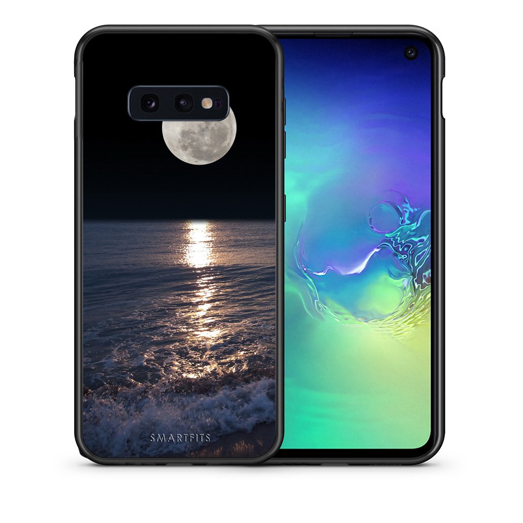 Θήκη Samsung S10e Moon Landscape από τη Smartfits με σχέδιο στο πίσω μέρος και μαύρο περίβλημα | Samsung S10e Moon Landscape case with colorful back and black bezels