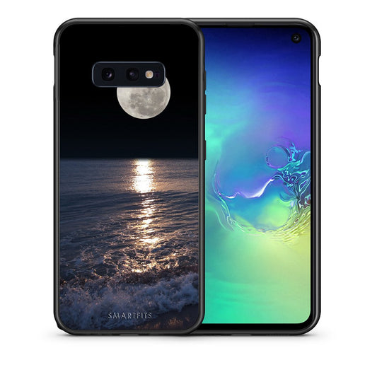 Θήκη Samsung S10e Moon Landscape από τη Smartfits με σχέδιο στο πίσω μέρος και μαύρο περίβλημα | Samsung S10e Moon Landscape case with colorful back and black bezels