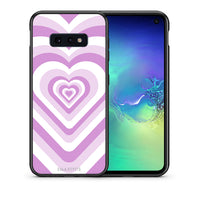 Thumbnail for Θήκη Samsung S10e Lilac Hearts από τη Smartfits με σχέδιο στο πίσω μέρος και μαύρο περίβλημα | Samsung S10e Lilac Hearts case with colorful back and black bezels