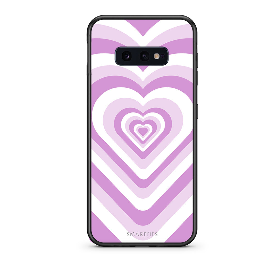 samsung s10e Lilac Hearts θήκη από τη Smartfits με σχέδιο στο πίσω μέρος και μαύρο περίβλημα | Smartphone case with colorful back and black bezels by Smartfits