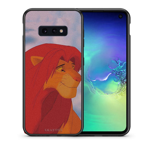 Θήκη Αγίου Βαλεντίνου Samsung S10e Lion Love 1 από τη Smartfits με σχέδιο στο πίσω μέρος και μαύρο περίβλημα | Samsung S10e Lion Love 1 case with colorful back and black bezels
