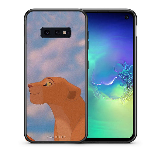 Θήκη Αγίου Βαλεντίνου Samsung S10e Lion Love 2 από τη Smartfits με σχέδιο στο πίσω μέρος και μαύρο περίβλημα | Samsung S10e Lion Love 2 case with colorful back and black bezels