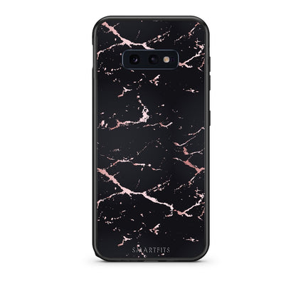 4 - samsung galaxy s10e  Black Rosegold Marble case, cover, bumper