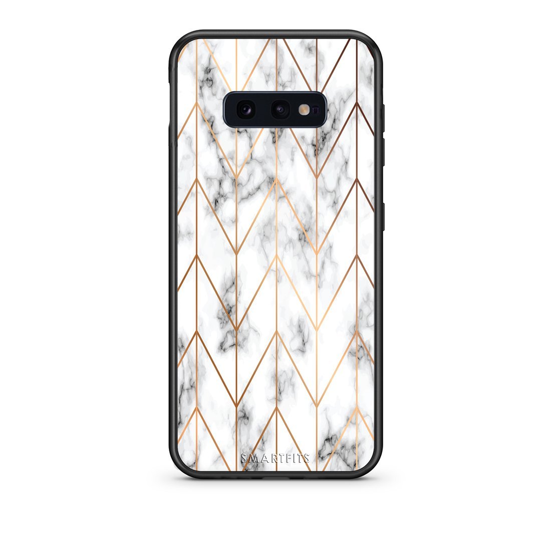 44 - samsung galaxy s10e  Gold Geometric Marble case, cover, bumper