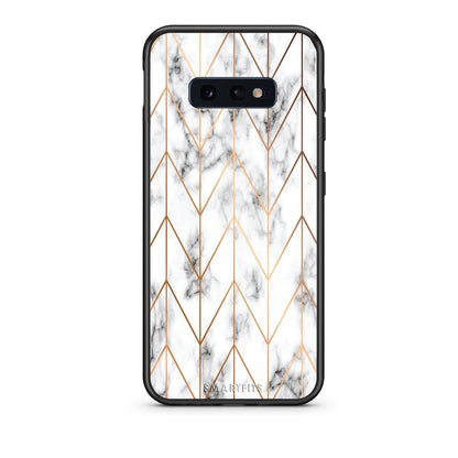 44 - samsung galaxy s10e  Gold Geometric Marble case, cover, bumper