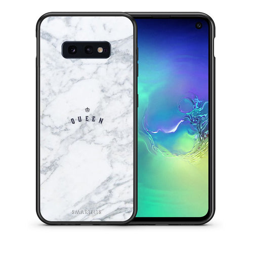 Θήκη Samsung S10e Queen Marble από τη Smartfits με σχέδιο στο πίσω μέρος και μαύρο περίβλημα | Samsung S10e Queen Marble case with colorful back and black bezels