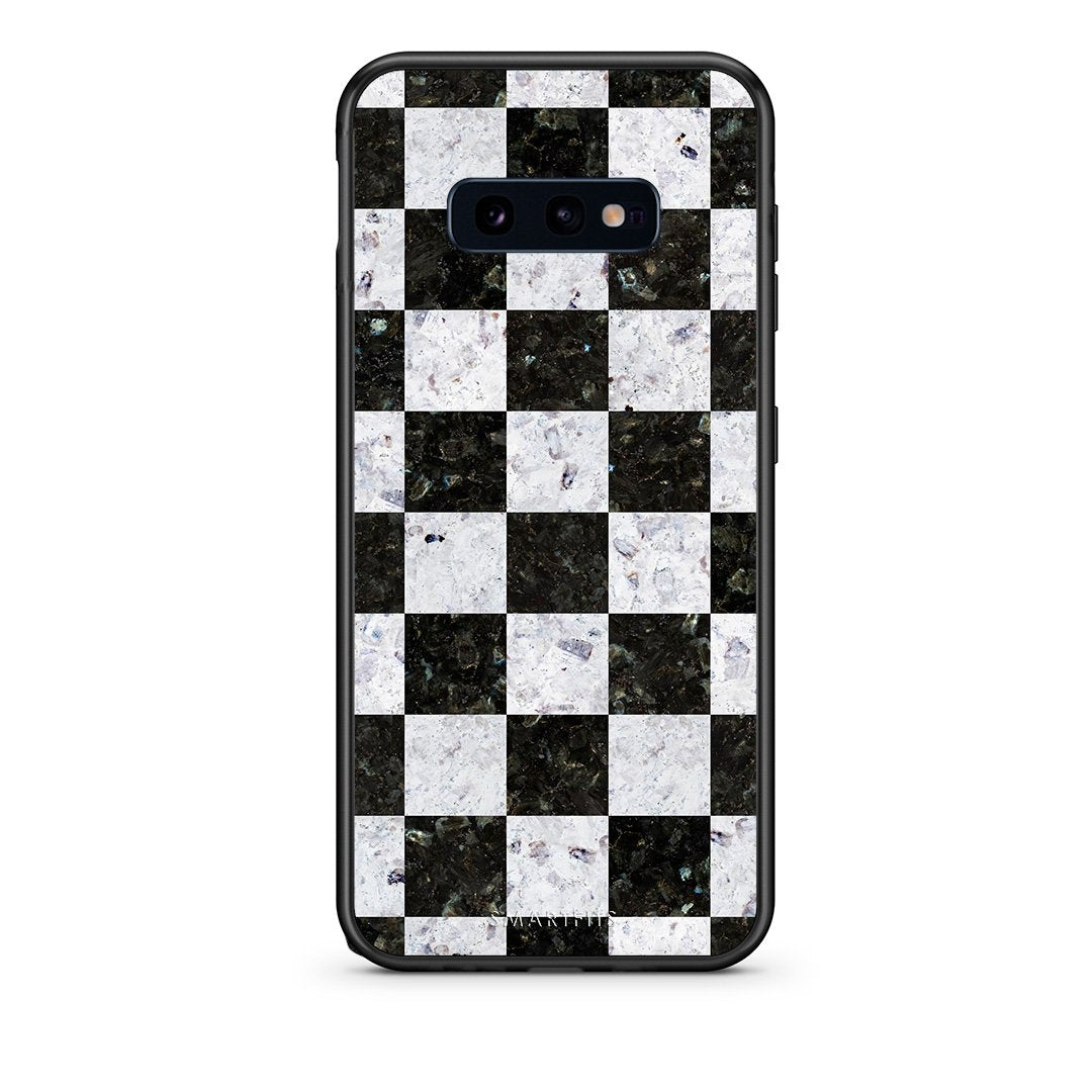 4 - samsung s10e Square Geometric Marble case, cover, bumper