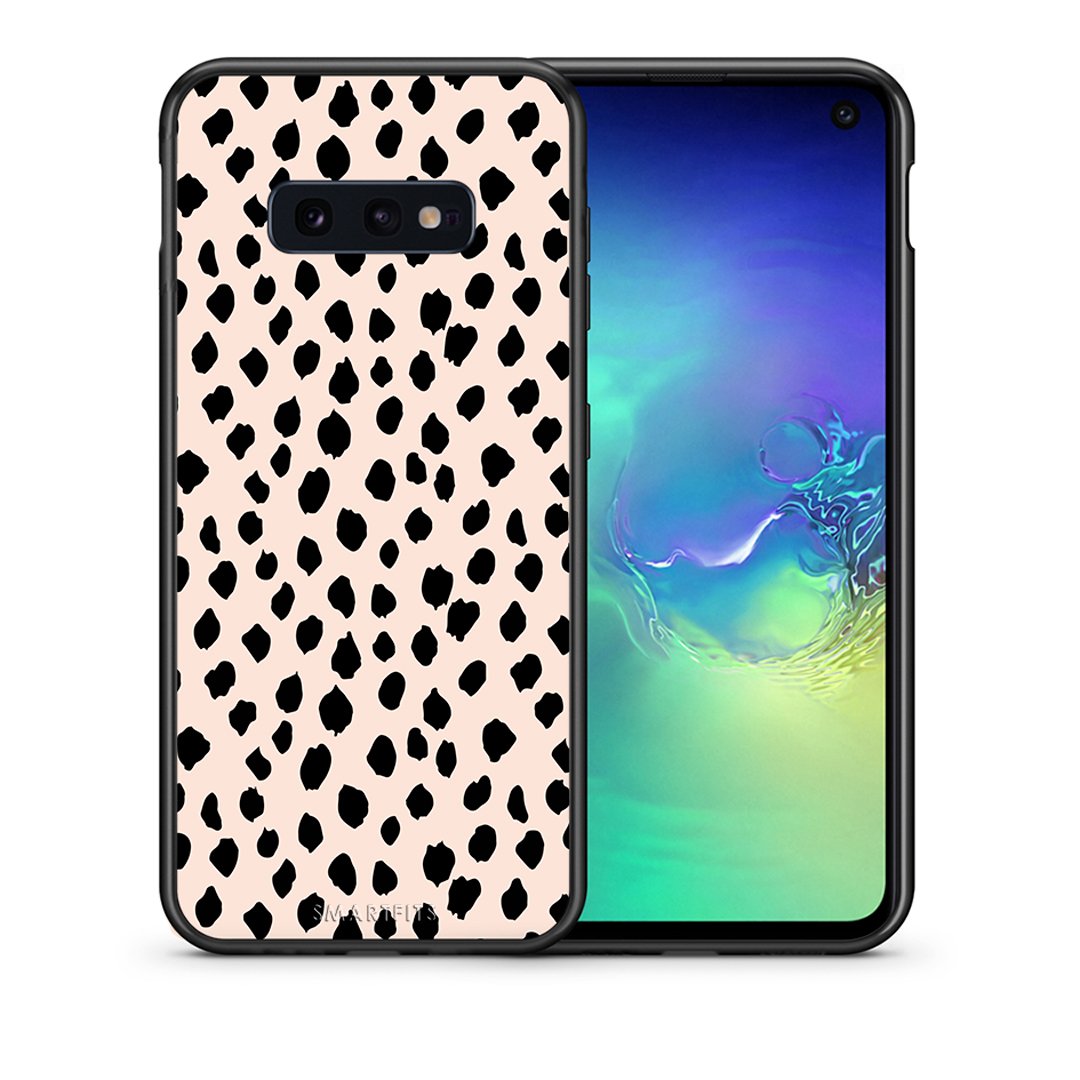 Θήκη Samsung S10e New Polka Dots από τη Smartfits με σχέδιο στο πίσω μέρος και μαύρο περίβλημα | Samsung S10e New Polka Dots case with colorful back and black bezels
