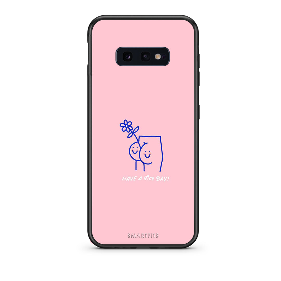 samsung s10e Nice Day θήκη από τη Smartfits με σχέδιο στο πίσω μέρος και μαύρο περίβλημα | Smartphone case with colorful back and black bezels by Smartfits