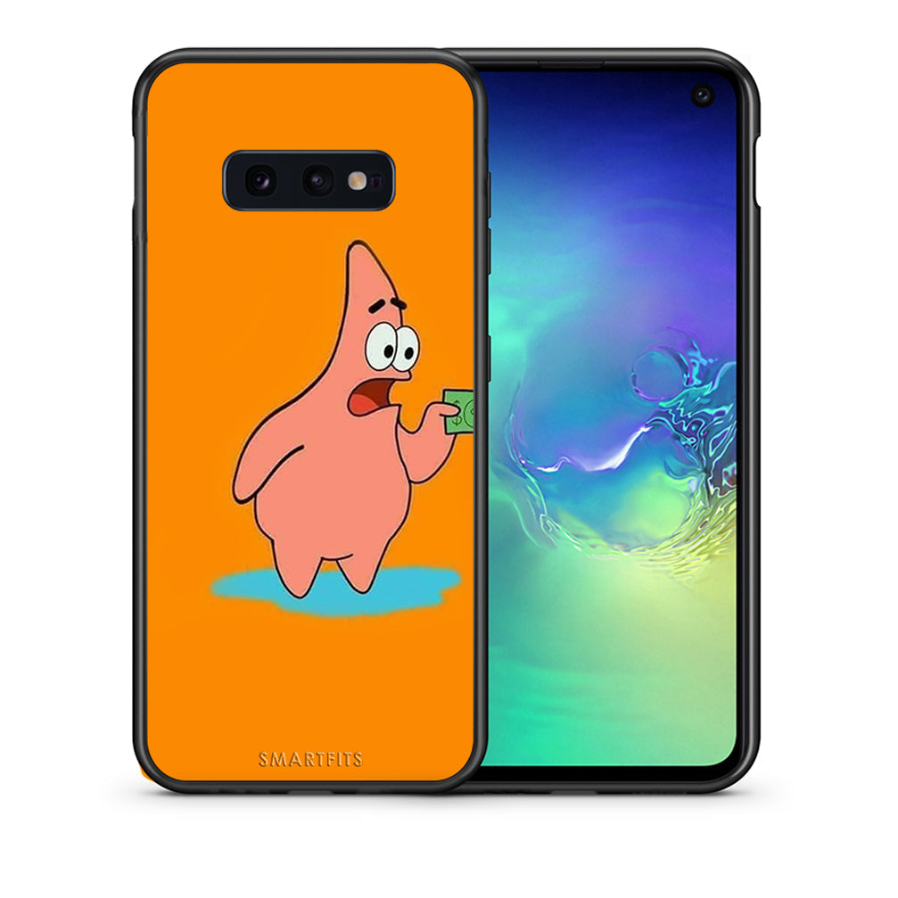 Θήκη Αγίου Βαλεντίνου Samsung S10e No Money 1 από τη Smartfits με σχέδιο στο πίσω μέρος και μαύρο περίβλημα | Samsung S10e No Money 1 case with colorful back and black bezels