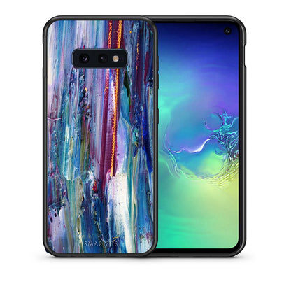 Θήκη Samsung S10e Winter Paint από τη Smartfits με σχέδιο στο πίσω μέρος και μαύρο περίβλημα | Samsung S10e Winter Paint case with colorful back and black bezels