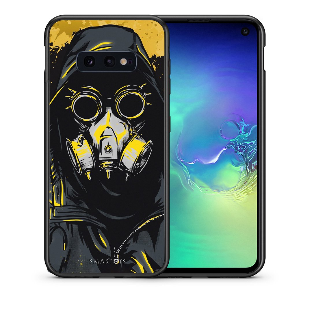 Θήκη Samsung S10e Mask PopArt από τη Smartfits με σχέδιο στο πίσω μέρος και μαύρο περίβλημα | Samsung S10e Mask PopArt case with colorful back and black bezels