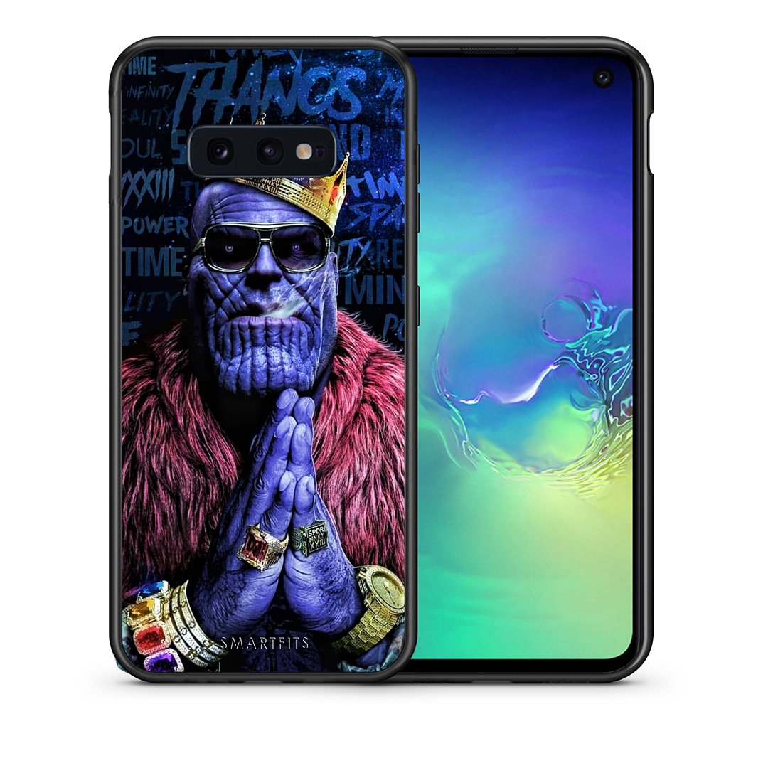 Θήκη Samsung S10e Thanos PopArt από τη Smartfits με σχέδιο στο πίσω μέρος και μαύρο περίβλημα | Samsung S10e Thanos PopArt case with colorful back and black bezels