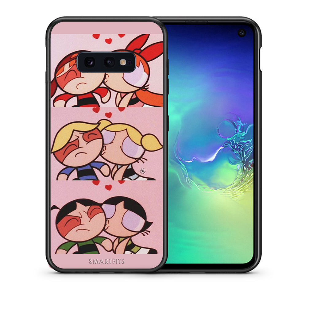 Θήκη Αγίου Βαλεντίνου Samsung S10e Puff Love από τη Smartfits με σχέδιο στο πίσω μέρος και μαύρο περίβλημα | Samsung S10e Puff Love case with colorful back and black bezels