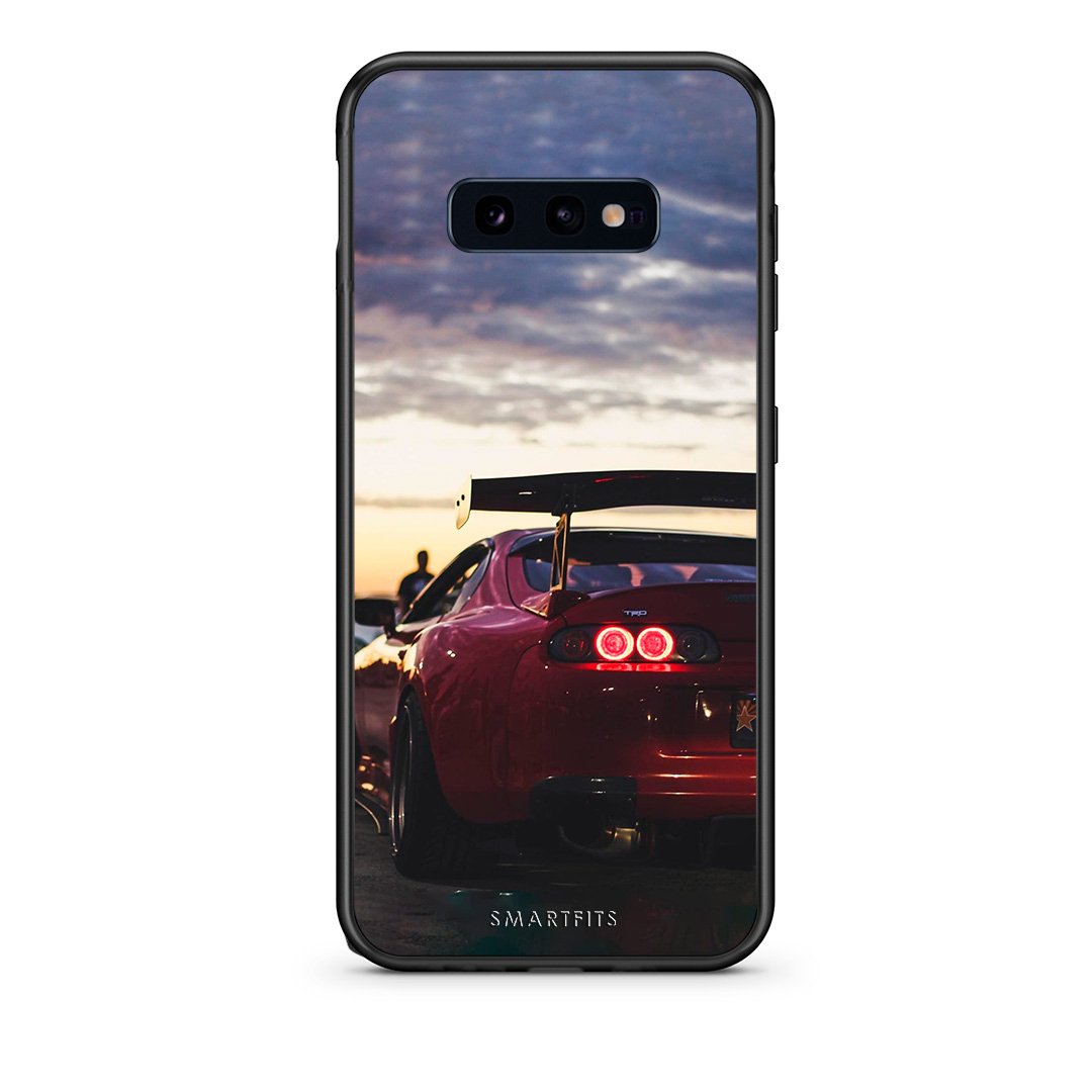 samsung s10e Racing Supra θήκη από τη Smartfits με σχέδιο στο πίσω μέρος και μαύρο περίβλημα | Smartphone case with colorful back and black bezels by Smartfits