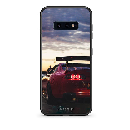 samsung s10e Racing Supra θήκη από τη Smartfits με σχέδιο στο πίσω μέρος και μαύρο περίβλημα | Smartphone case with colorful back and black bezels by Smartfits