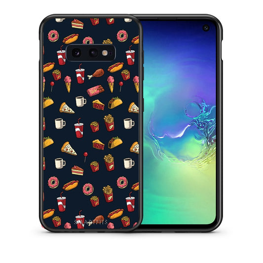 Θήκη Samsung S10e Hungry Random από τη Smartfits με σχέδιο στο πίσω μέρος και μαύρο περίβλημα | Samsung S10e Hungry Random case with colorful back and black bezels