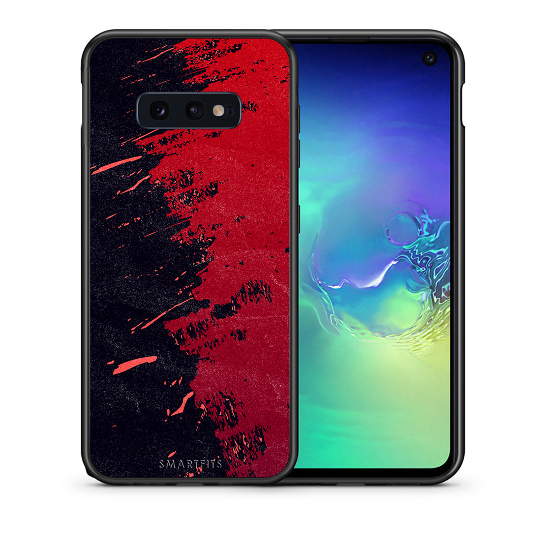 Θήκη Αγίου Βαλεντίνου Samsung S10e Red Paint από τη Smartfits με σχέδιο στο πίσω μέρος και μαύρο περίβλημα | Samsung S10e Red Paint case with colorful back and black bezels
