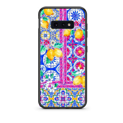 samsung s10e Retro Spring θήκη από τη Smartfits με σχέδιο στο πίσω μέρος και μαύρο περίβλημα | Smartphone case with colorful back and black bezels by Smartfits