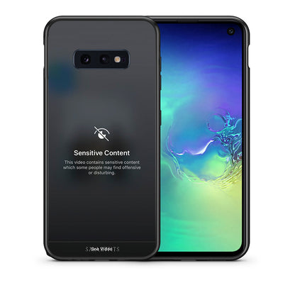 Θήκη Samsung S10e Sensitive Content από τη Smartfits με σχέδιο στο πίσω μέρος και μαύρο περίβλημα | Samsung S10e Sensitive Content case with colorful back and black bezels