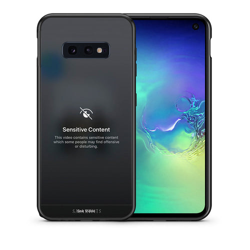Θήκη Samsung S10e Sensitive Content από τη Smartfits με σχέδιο στο πίσω μέρος και μαύρο περίβλημα | Samsung S10e Sensitive Content case with colorful back and black bezels