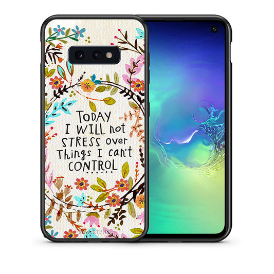 Θήκη Samsung S10e Stress Over από τη Smartfits με σχέδιο στο πίσω μέρος και μαύρο περίβλημα | Samsung S10e Stress Over case with colorful back and black bezels