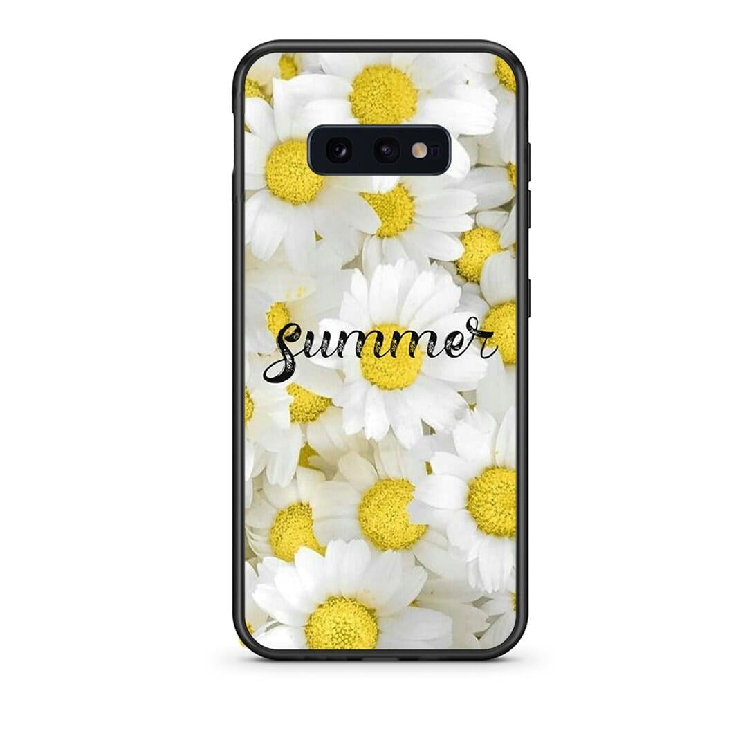 samsung s10e Summer Daisies Θήκη από τη Smartfits με σχέδιο στο πίσω μέρος και μαύρο περίβλημα | Smartphone case with colorful back and black bezels by Smartfits