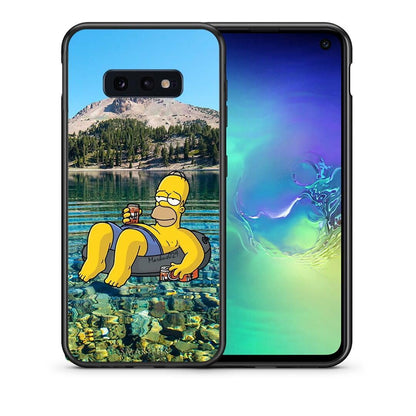 Θήκη Samsung S10e Summer Happiness από τη Smartfits με σχέδιο στο πίσω μέρος και μαύρο περίβλημα | Samsung S10e Summer Happiness case with colorful back and black bezels