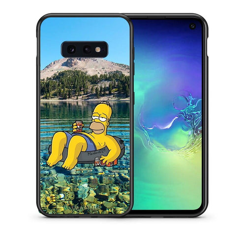 Θήκη Samsung S10e Summer Happiness από τη Smartfits με σχέδιο στο πίσω μέρος και μαύρο περίβλημα | Samsung S10e Summer Happiness case with colorful back and black bezels