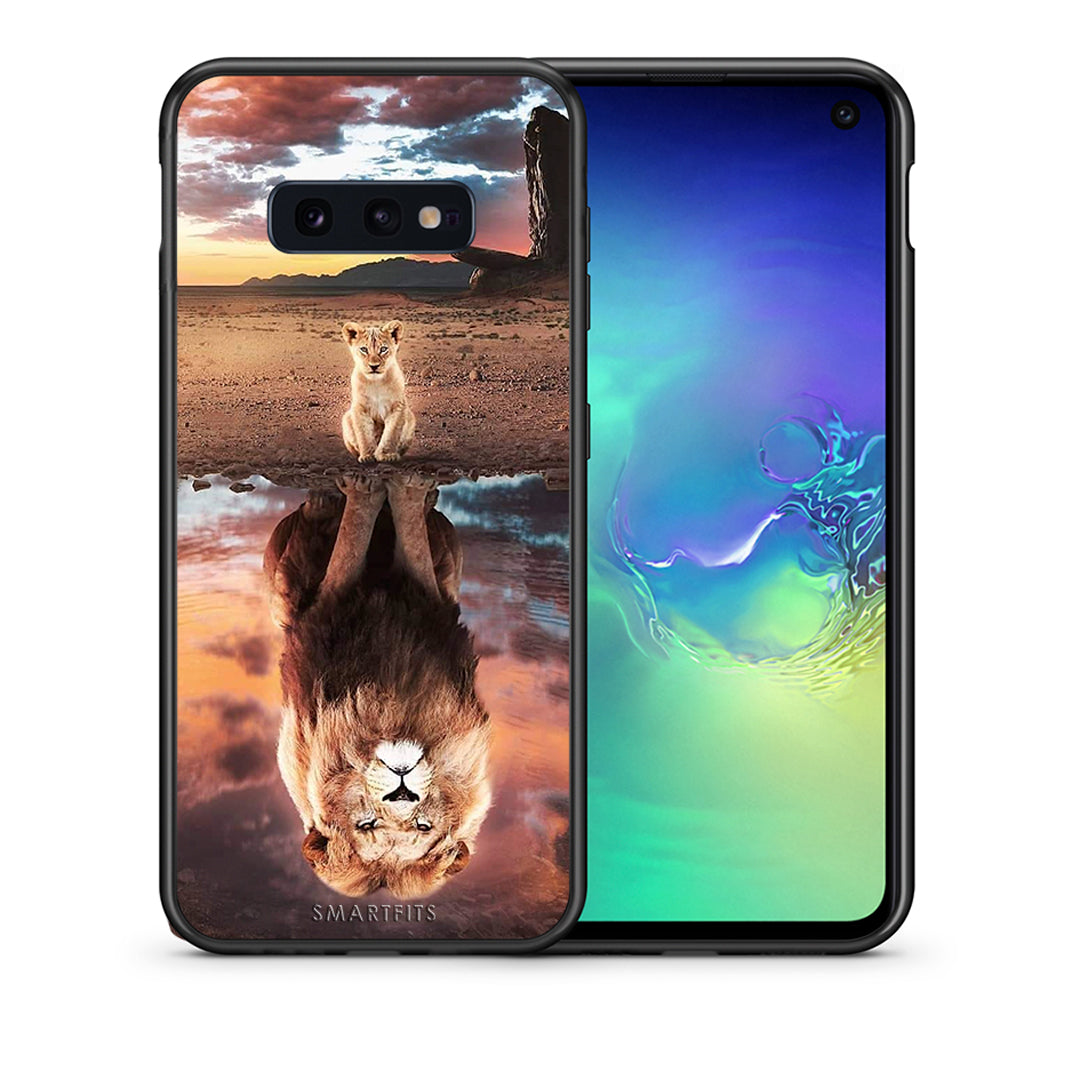 Θήκη Αγίου Βαλεντίνου Samsung S10e Sunset Dreams από τη Smartfits με σχέδιο στο πίσω μέρος και μαύρο περίβλημα | Samsung S10e Sunset Dreams case with colorful back and black bezels