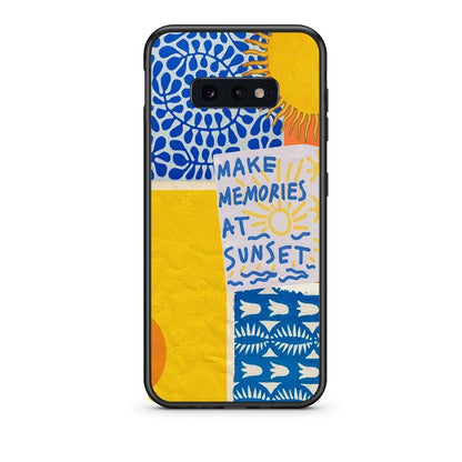 samsung s10e Sunset Memories Θήκη από τη Smartfits με σχέδιο στο πίσω μέρος και μαύρο περίβλημα | Smartphone case with colorful back and black bezels by Smartfits
