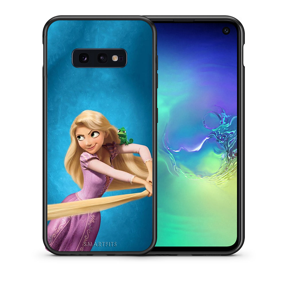 Θήκη Αγίου Βαλεντίνου Samsung S10e Tangled 2 από τη Smartfits με σχέδιο στο πίσω μέρος και μαύρο περίβλημα | Samsung S10e Tangled 2 case with colorful back and black bezels