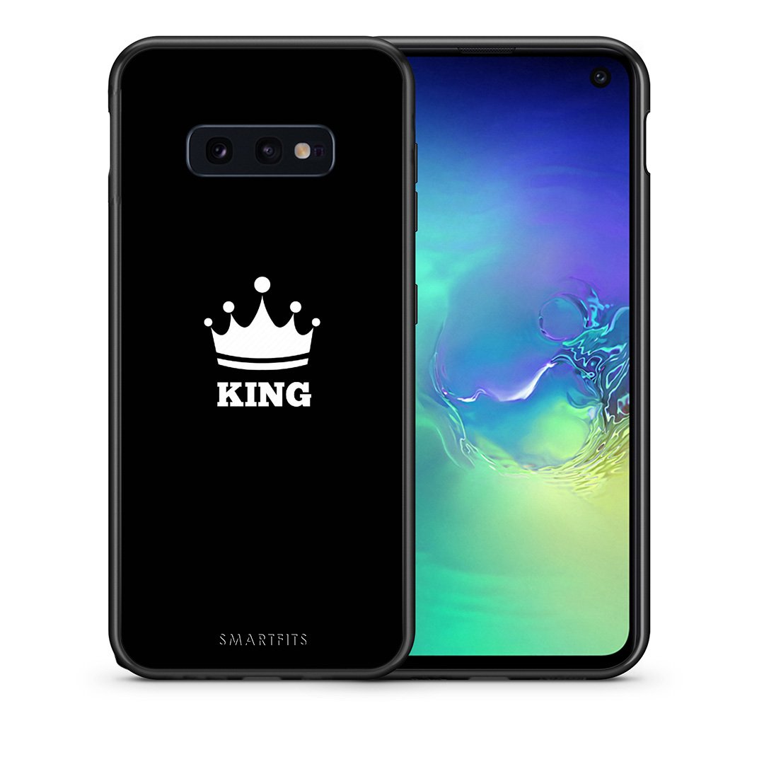 Θήκη Samsung S10e King Valentine από τη Smartfits με σχέδιο στο πίσω μέρος και μαύρο περίβλημα | Samsung S10e King Valentine case with colorful back and black bezels