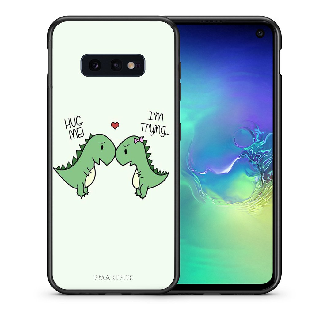 Θήκη Samsung S10e Rex Valentine από τη Smartfits με σχέδιο στο πίσω μέρος και μαύρο περίβλημα | Samsung S10e Rex Valentine case with colorful back and black bezels
