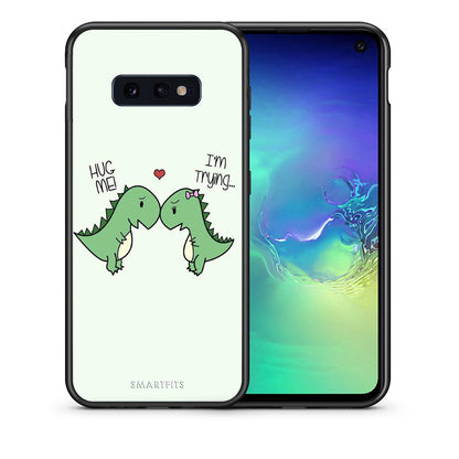 Θήκη Samsung S10e Rex Valentine από τη Smartfits με σχέδιο στο πίσω μέρος και μαύρο περίβλημα | Samsung S10e Rex Valentine case with colorful back and black bezels