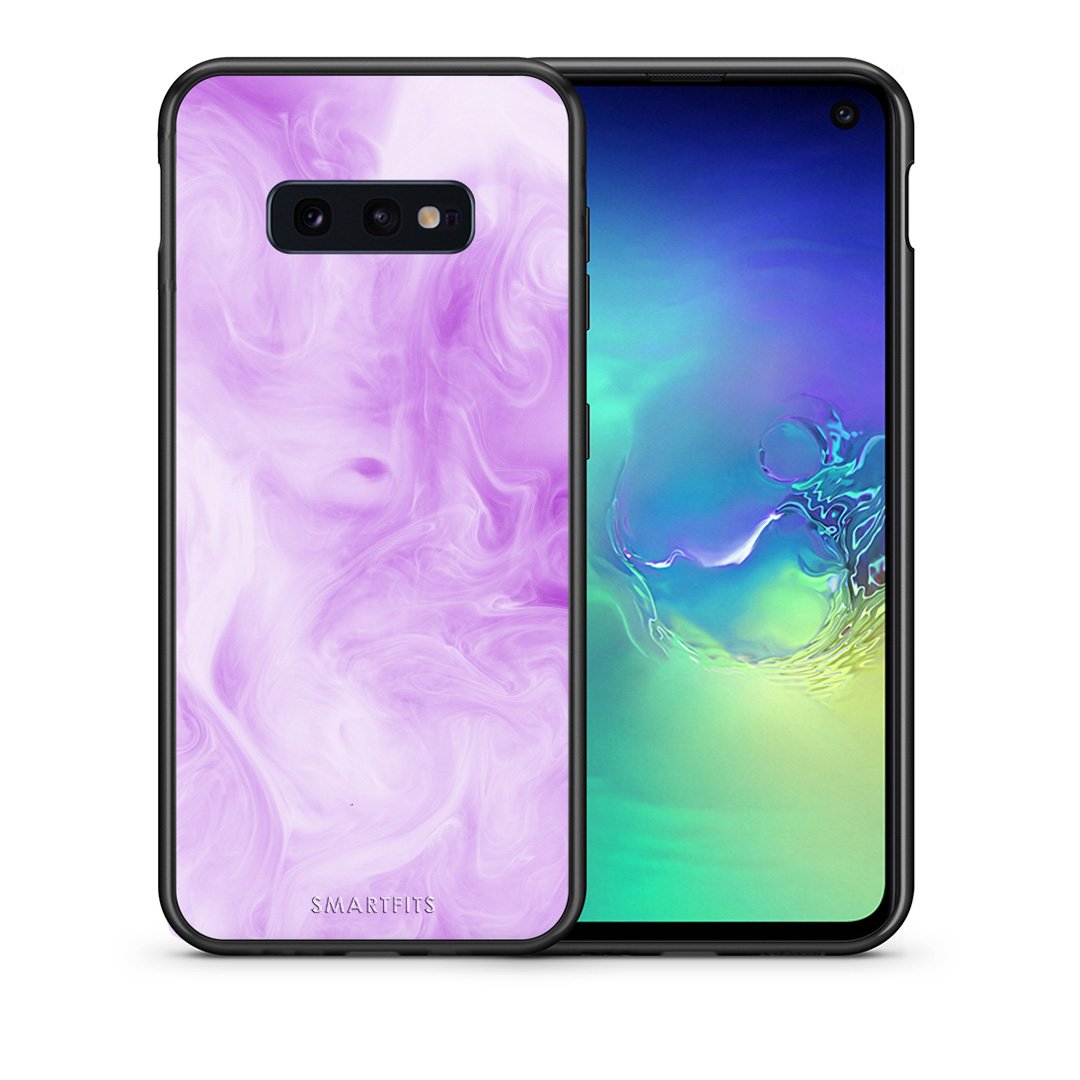 Θήκη Samsung S10e Lavender Watercolor από τη Smartfits με σχέδιο στο πίσω μέρος και μαύρο περίβλημα | Samsung S10e Lavender Watercolor case with colorful back and black bezels