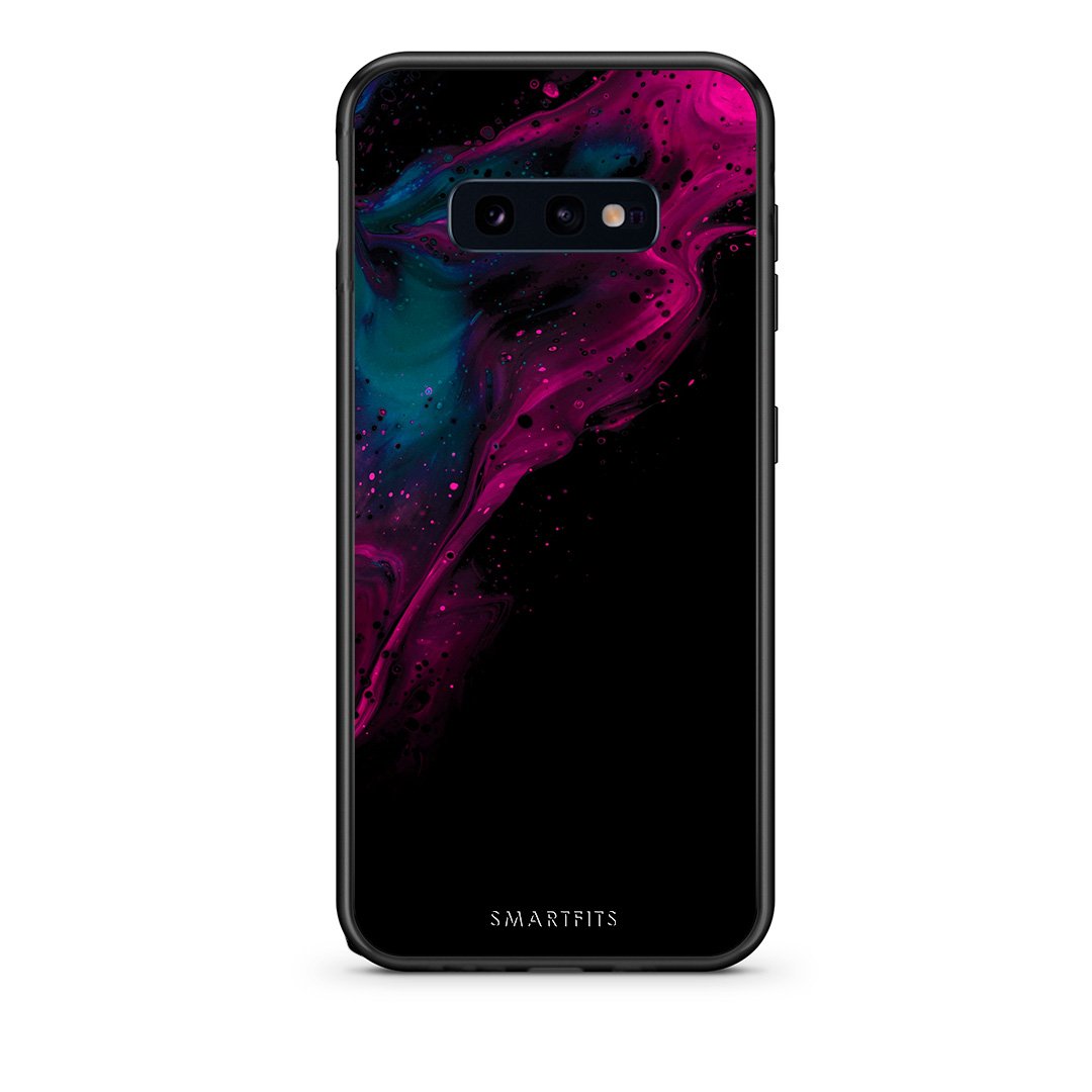 4 - samsung s10e Pink Black Watercolor case, cover, bumper