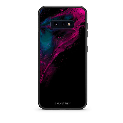 4 - samsung s10e Pink Black Watercolor case, cover, bumper