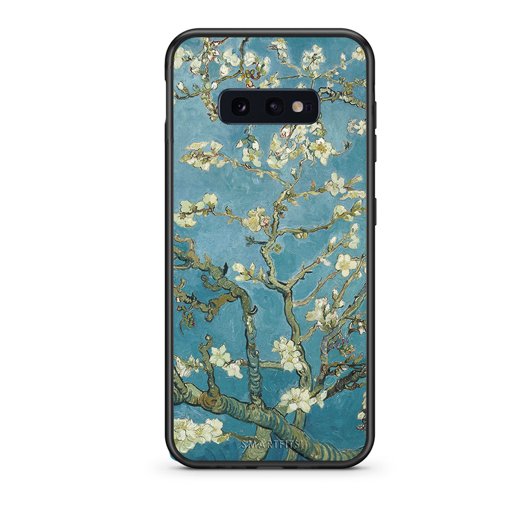 samsung s10e White Blossoms θήκη από τη Smartfits με σχέδιο στο πίσω μέρος και μαύρο περίβλημα | Smartphone case with colorful back and black bezels by Smartfits