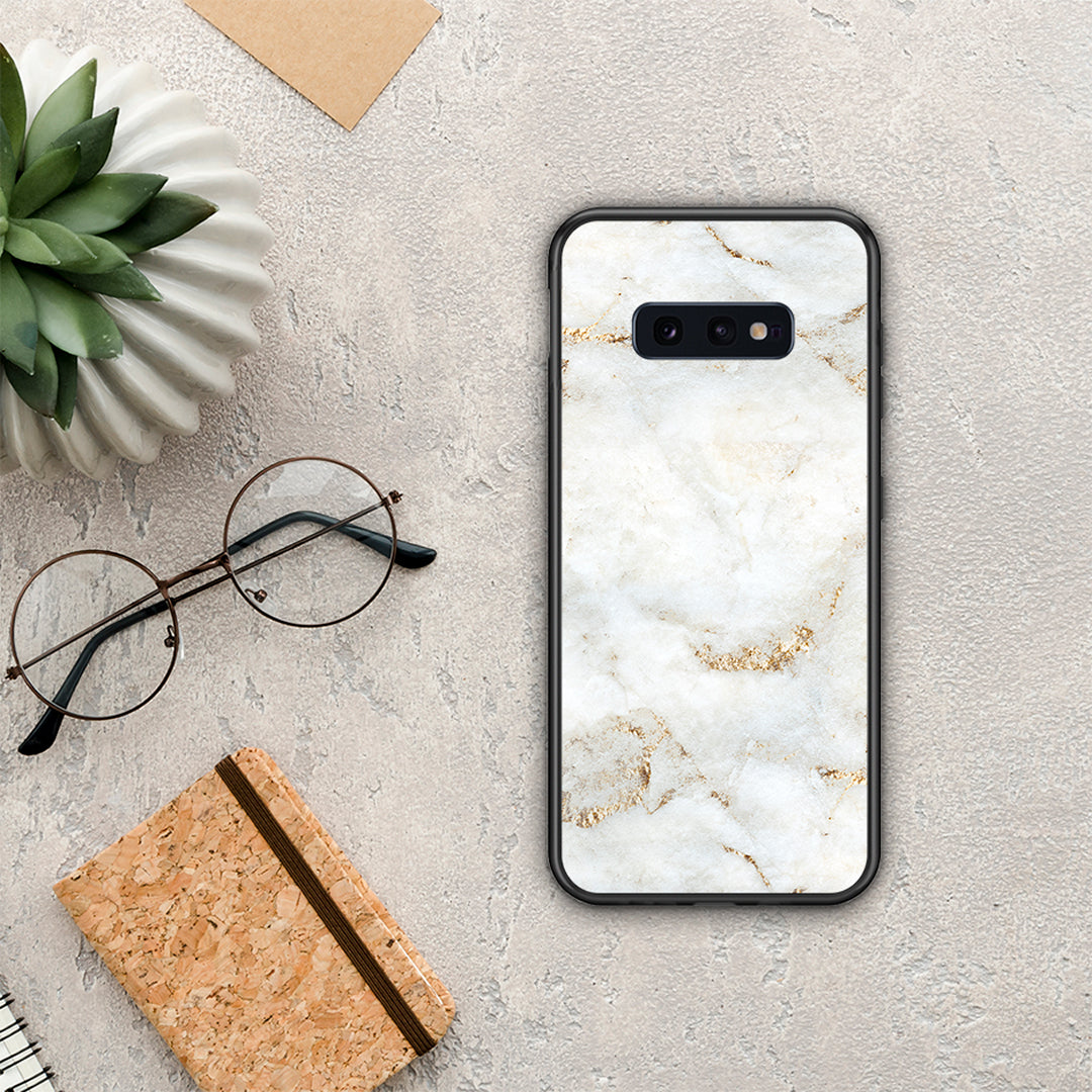 White Gold Marble - Samsung Galaxy S10e θήκη