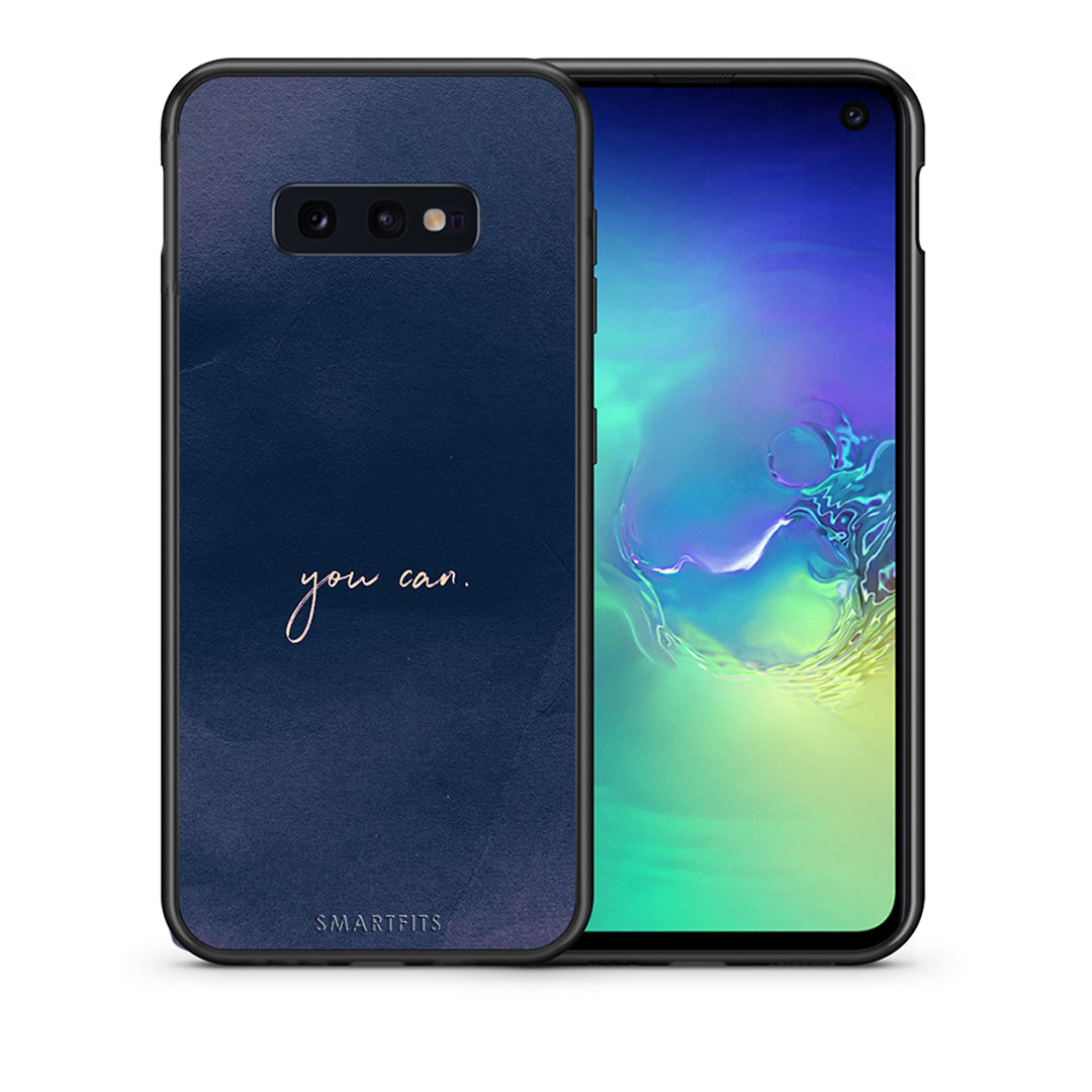 Θήκη Samsung S10e You Can από τη Smartfits με σχέδιο στο πίσω μέρος και μαύρο περίβλημα | Samsung S10e You Can case with colorful back and black bezels