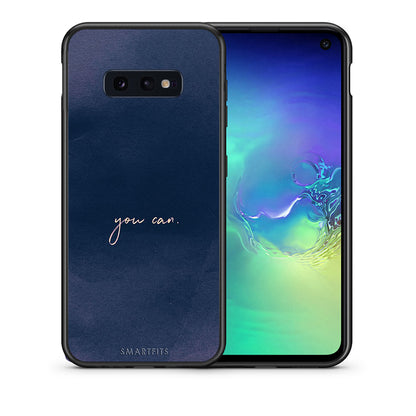 Θήκη Samsung S10e You Can από τη Smartfits με σχέδιο στο πίσω μέρος και μαύρο περίβλημα | Samsung S10e You Can case with colorful back and black bezels