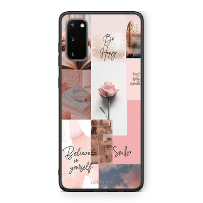 Samsung S20 Aesthetic Collage θήκη από τη Smartfits με σχέδιο στο πίσω μέρος και μαύρο περίβλημα | Smartphone case with colorful back and black bezels by Smartfits